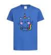 Дитяча футболка Deadlift unicorn Яскраво-синій фото