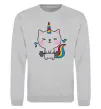 Світшот Deadlift unicorn Сірий меланж фото