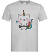 Чоловіча футболка Deadlift unicorn Сірий фото