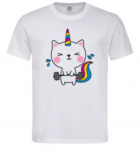 Чоловіча футболка Deadlift unicorn Білий фото