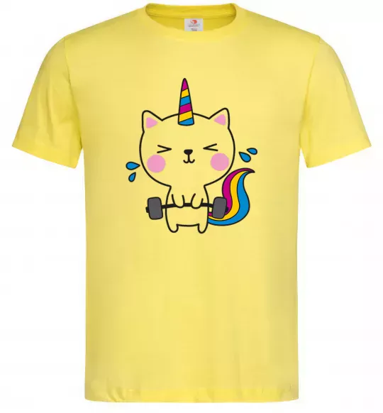 Чоловіча футболка Deadlift unicorn Лимонний фото