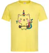 Чоловіча футболка Deadlift unicorn Лимонний фото