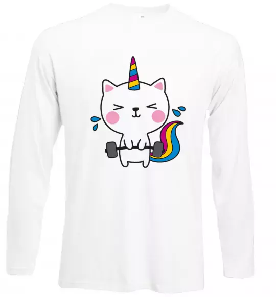 Лонгслив Deadlift unicorn Белый фото