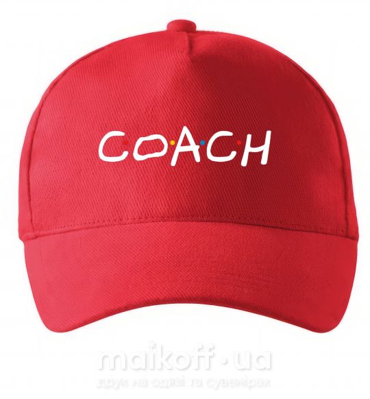 Кепка Coach friends style Червоний фото