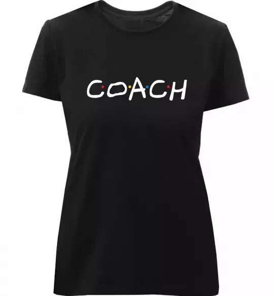 Жіноча преміум футболка Coach friends style Чорний фото