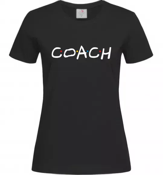Жіноча футболка Coach friends style Чорний фото