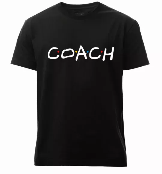 Чоловіча преміум футболка Coach friends style Чорний фото