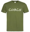 Мужская футболка Coach friends style Оливковый фото