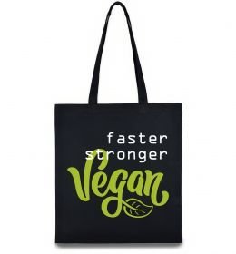 Эко-сумка Faster stronger vegan lettering
