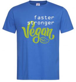 Мужская футболка Faster stronger vegan lettering