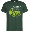 Чоловіча футболка Faster stronger vegan lettering Темно-зелений фото
