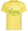 Мужская футболка Faster stronger vegan lettering Лимонный фото