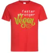 Чоловіча футболка Faster stronger vegan lettering Червоний фото