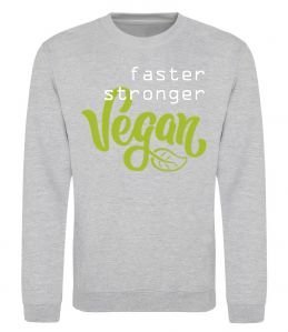 Світшот Faster stronger vegan lettering
