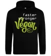 Жіноча толстовка (худі) Faster stronger vegan lettering Чорний фото