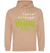 Жіноча толстовка (худі) Faster stronger vegan lettering Пісочний фото