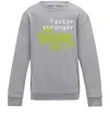 Детский Свитшот Faster stronger vegan lettering Серый меланж фото