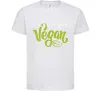 Дитяча футболка Faster stronger vegan lettering Білий Дитяча футболка Faster stronger vegan lettering Білий фото