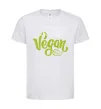 Дитяча футболка Faster stronger vegan lettering Білий фото