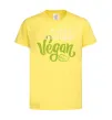 Дитяча футболка Faster stronger vegan lettering Лимонний фото