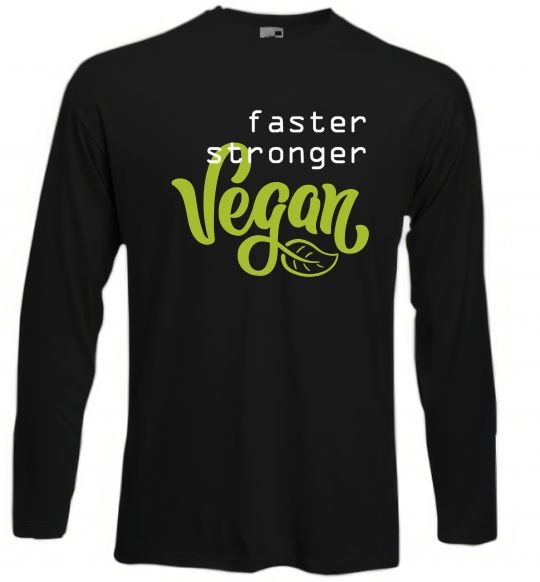 Реглан Faster stronger vegan lettering Черный фото