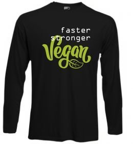 Лонгслив Faster stronger vegan lettering