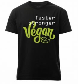 Чоловіча преміум футболка Faster stronger vegan lettering