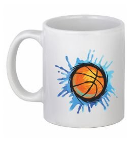 Чашка керамическая Баскетбольний м'яч бризки
