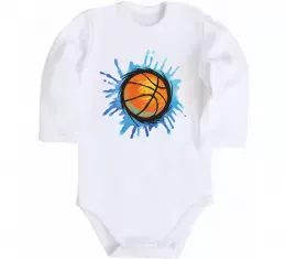Детский боди Basketball love Белый фото