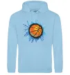Мужская толстовка (худи) Баскетбольний м'яч бризки Голубой фото