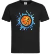 Мужская футболка Баскетбольний м'яч бризки Черный фото