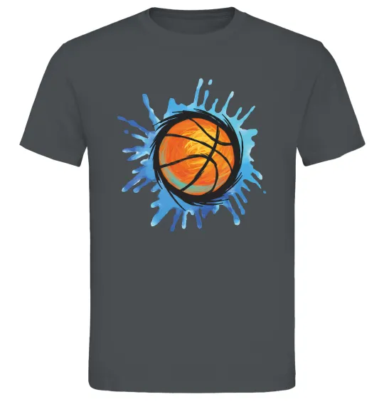 Мужская футболка Баскетбольний м'яч бризки Графит фото