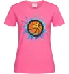 Женская футболка Баскетбольний м'яч бризки Ярко-розовый фото