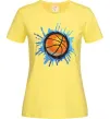 Женская футболка Баскетбольний м'яч бризки Лимонный фото