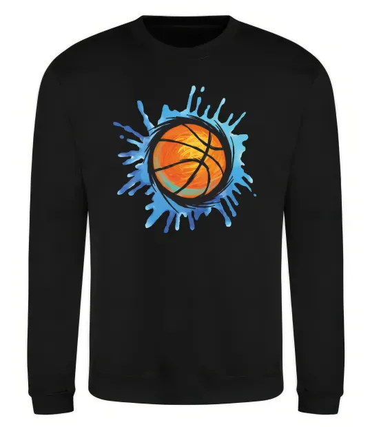 Свитшот Баскетбольний м'яч бризки Черный фото