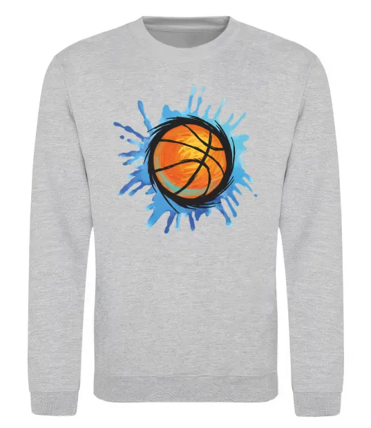 Свитшот Баскетбольний м'яч бризки Серый меланж фото