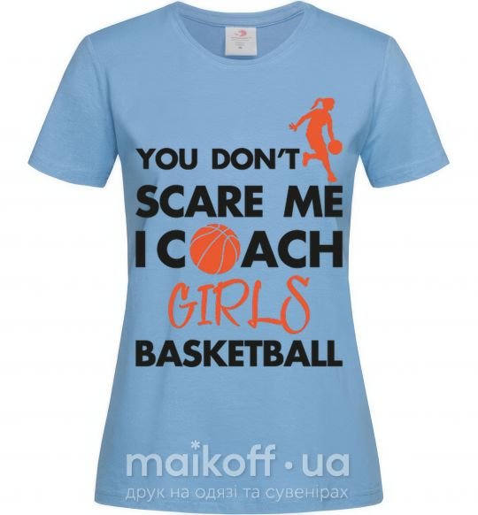 Женская футболка Coach girls basketball Голубой фото