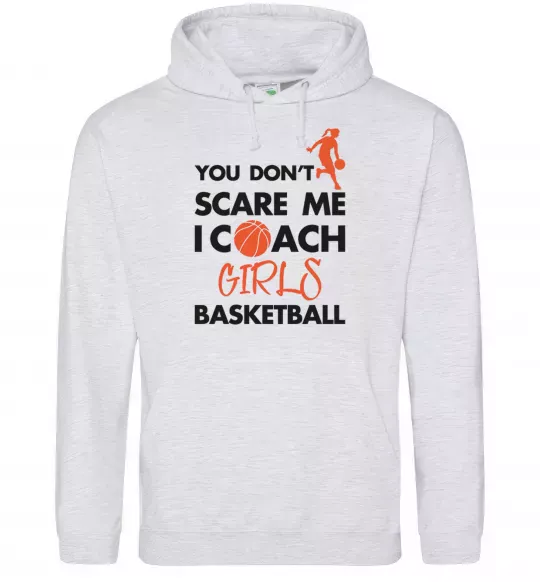 Мужская толстовка (худи) Coach girls basketball Серый меланж фото