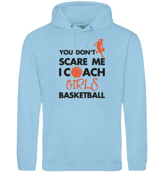 Мужская толстовка (худи) Coach girls basketball Голубой фото