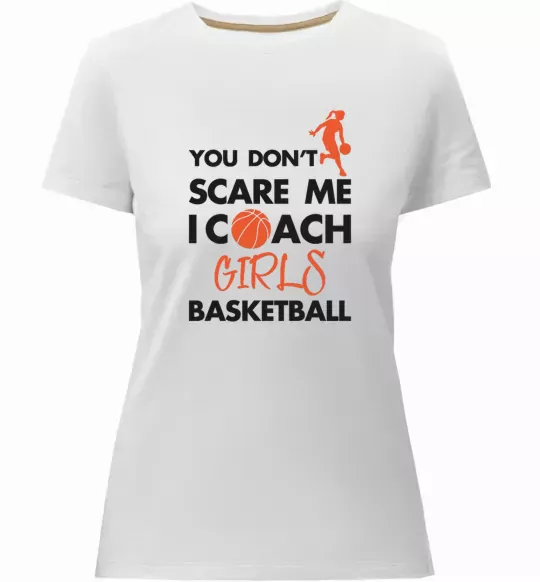 Жіноча преміум футболка Coach girls basketball Білий фото