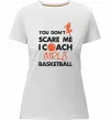 Жіноча преміум футболка Coach girls basketball Білий фото