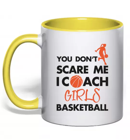 Чашка с цветной ручкой Coach girls basketball Солнечно желтый фото