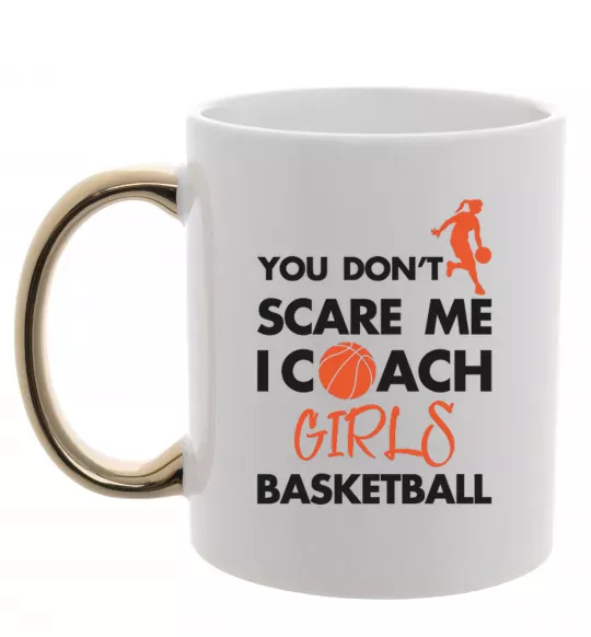 Чашка с цветной ручкой Coach girls basketball Золото фото