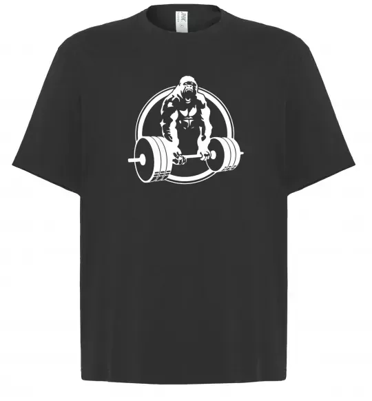 Футболка Оверсайз Горилла жме Черный фото