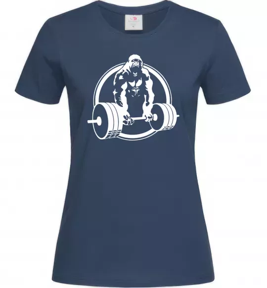 Женская футболка Горилла жме Темно-синий фото
