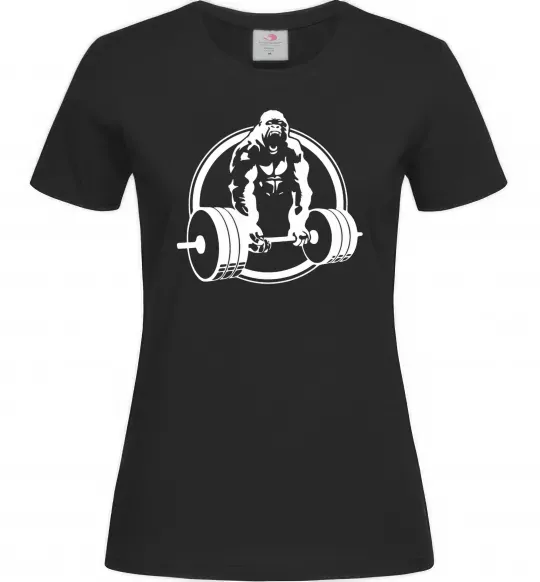 Женская футболка Горилла жме Черный фото