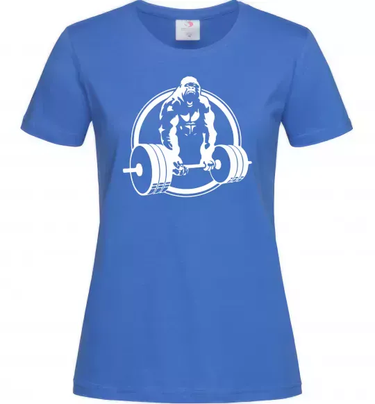 Женская футболка Горилла жме Ярко-синий фото