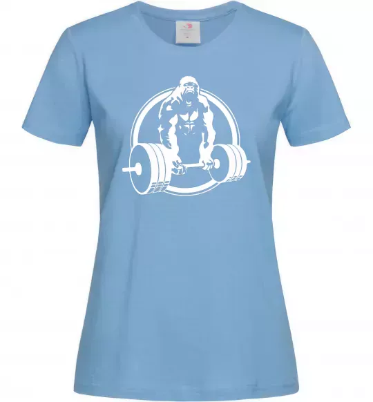Женская футболка Горилла жме Голубой фото