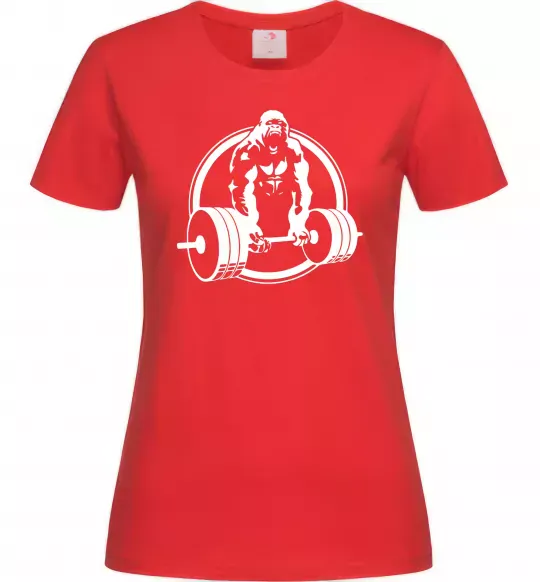 Женская футболка Горилла жме Красный фото