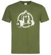 Чоловіча футболка Горилла жме Оливковий фото